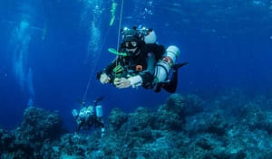 Geraldine Solignac - buceo en el mar en Cenote - Cursos de buceo - Buceo en Cueva, Buceo tecnico buceo con rebreather reciclador CCR