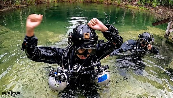 Full Cave diver after graduation dive