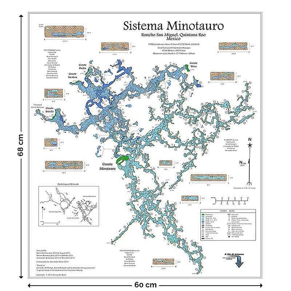 Cave map - Cenote Minotauro
